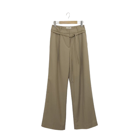 라마지 벨트스트랩 진베이지 와이드팬츠 슬랙스 S