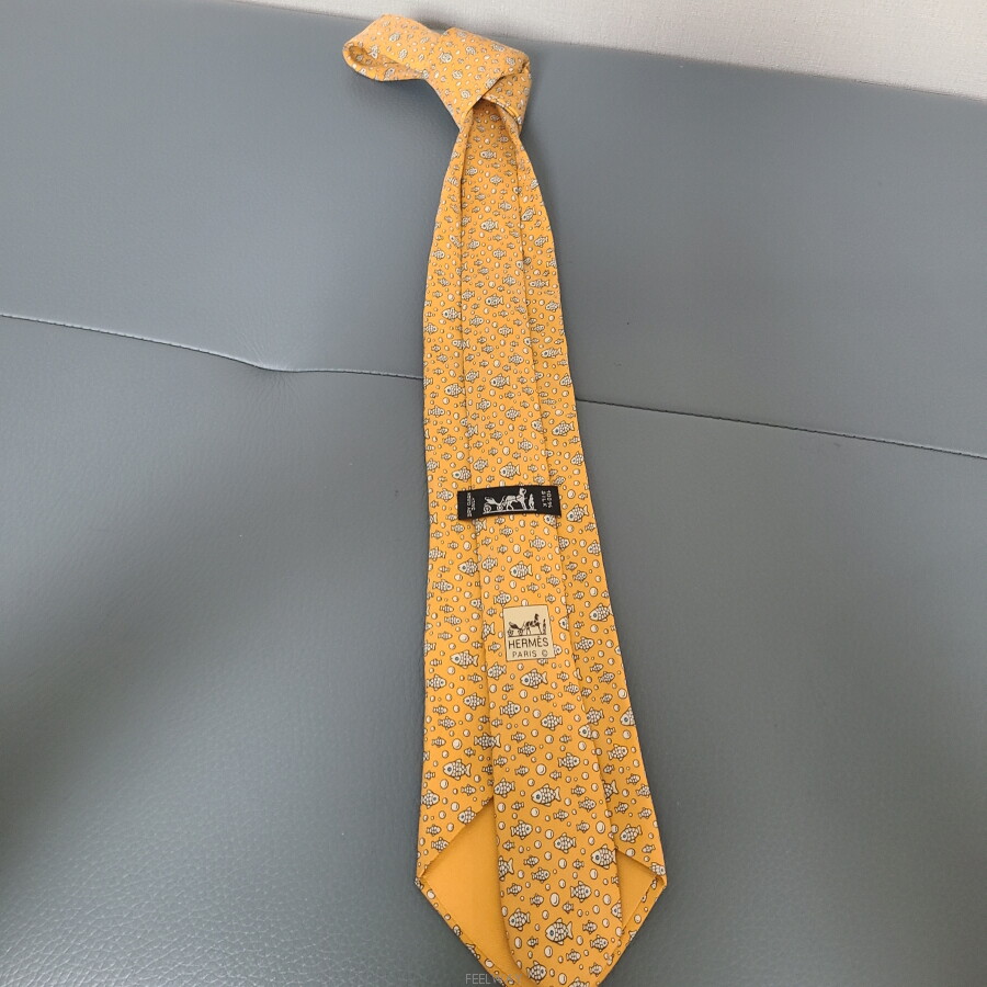 정품 에르메스 실크 100% 넥타이 타이-029
