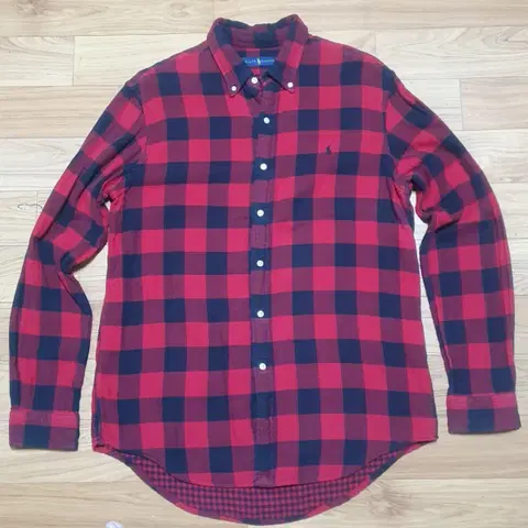 polo 폴로랄프로렌 인디고 버팔로 두꺼운 체크 남방 남자100 구제