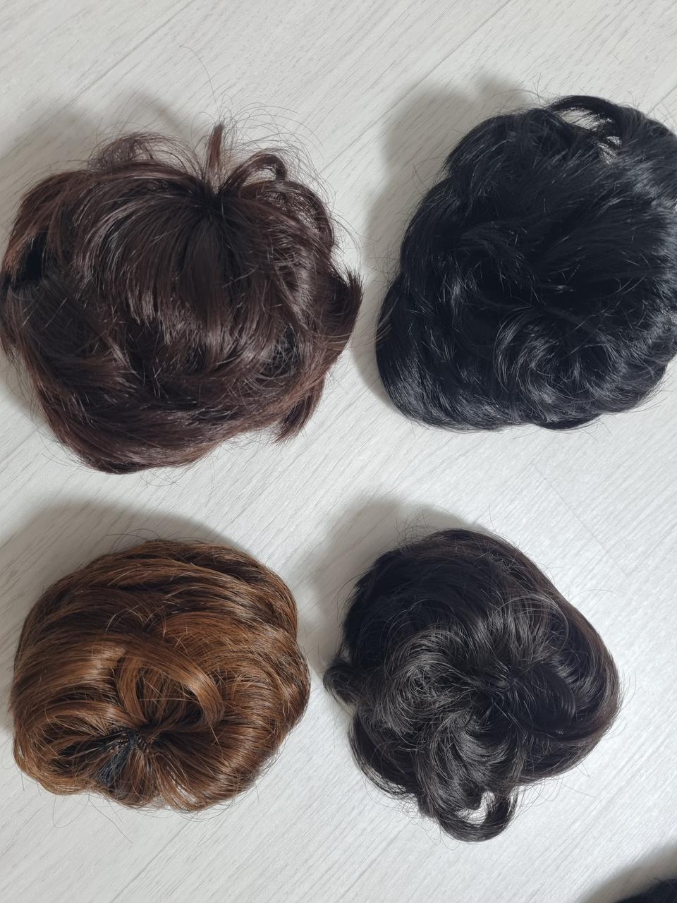 올림머리, 똥머리 가발 4개 일괄 새상품 무료배송