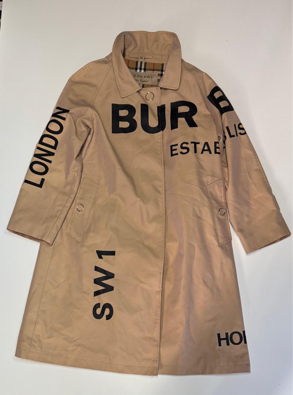정품!! 여성 버버리 호스페리 프린팅 트렌치 코트