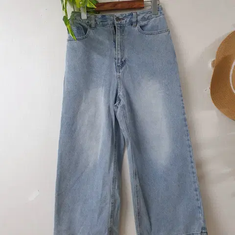 LANVIN 정품 와이드 청바지 25인치