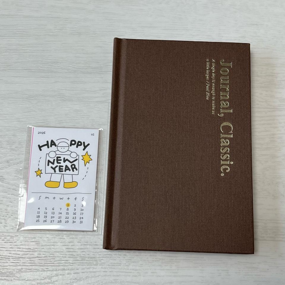 워너디스 클래식 저널 미니 다이어리 브라운