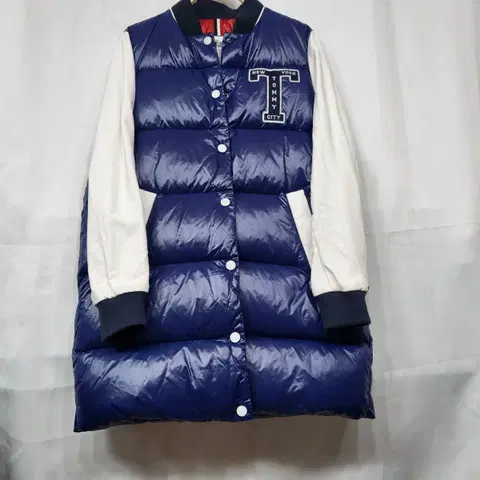 타미힐피거 블루 다운패딩 점퍼