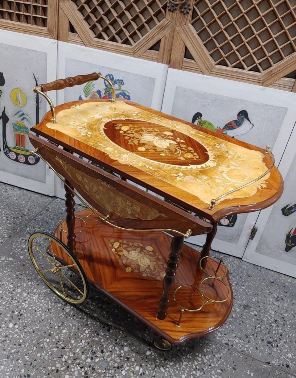 앤틱 상감 웨건