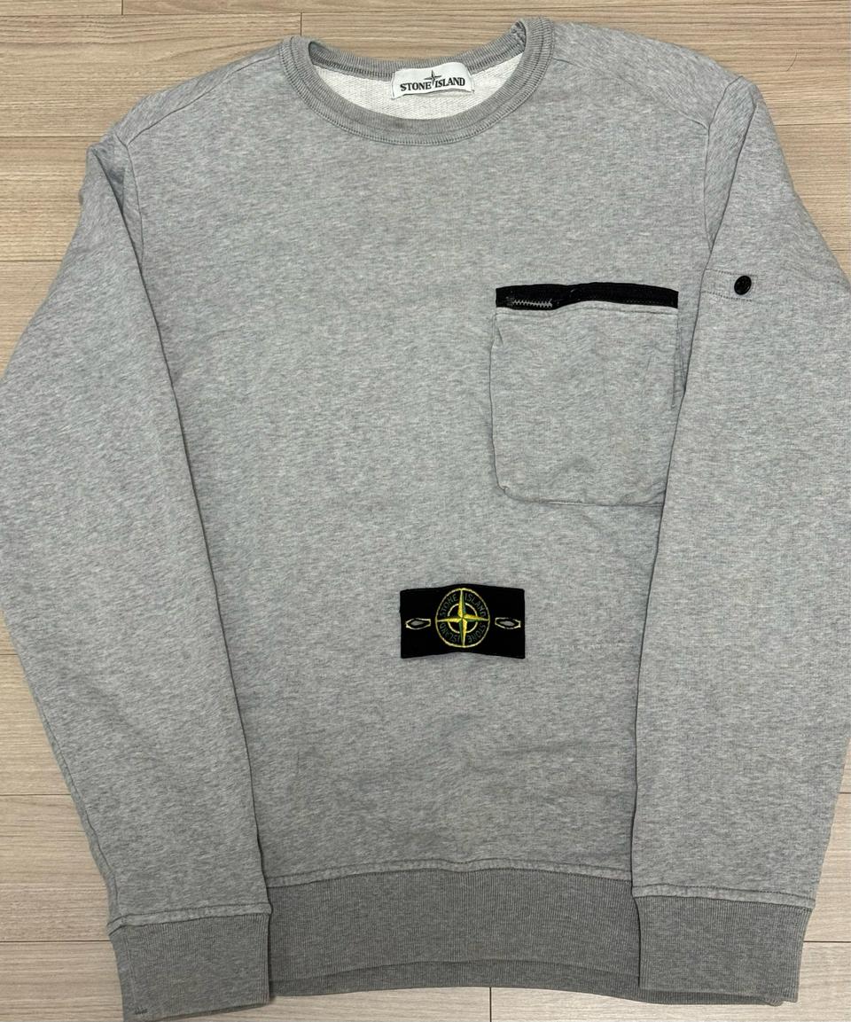 [M]스톤아일랜드 포켓 그레이 맨투맨