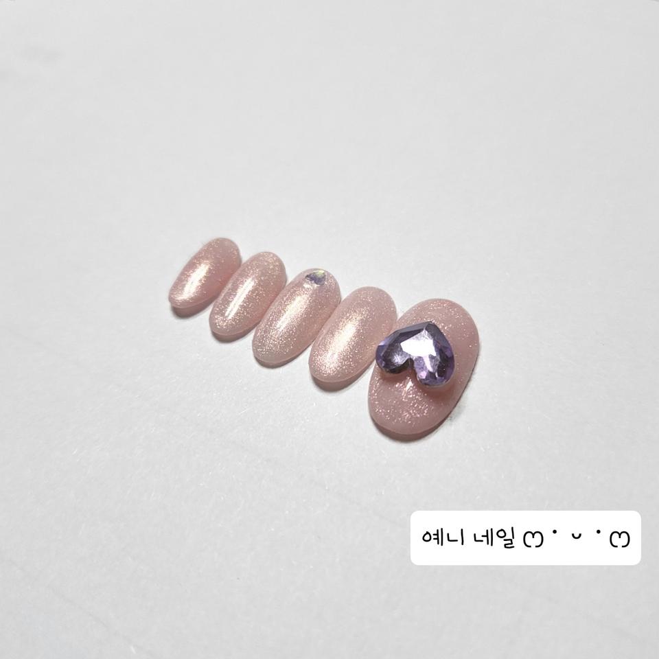 [수제네일팁] 하트 글리터 네일팁