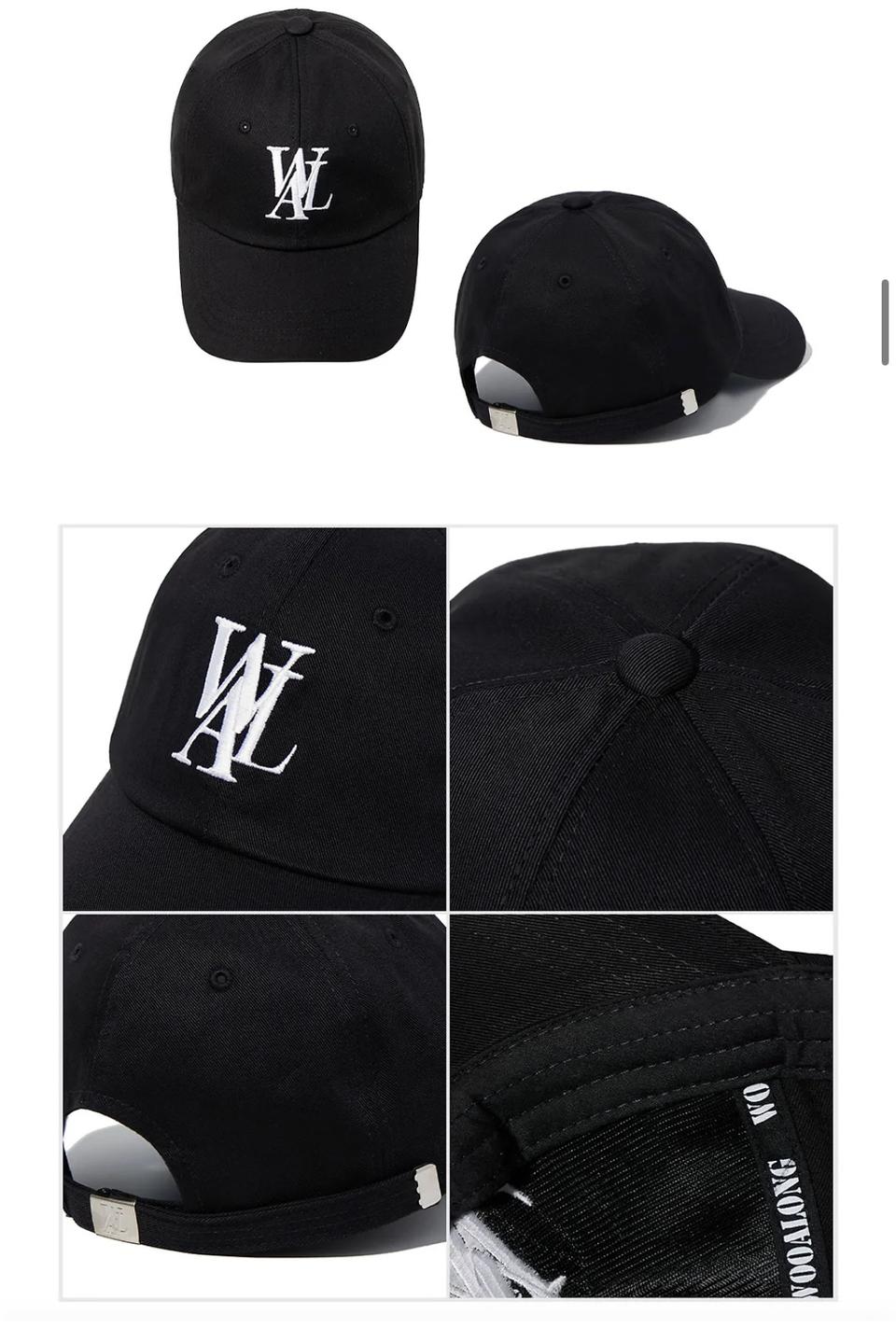 우알롱 검정색 모자