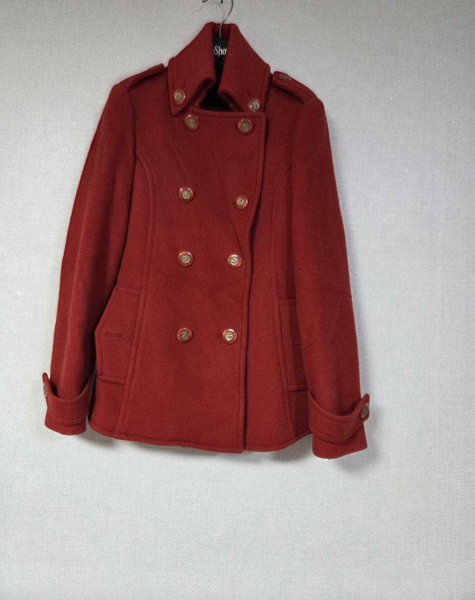 여성 레드컬러 울코트 66