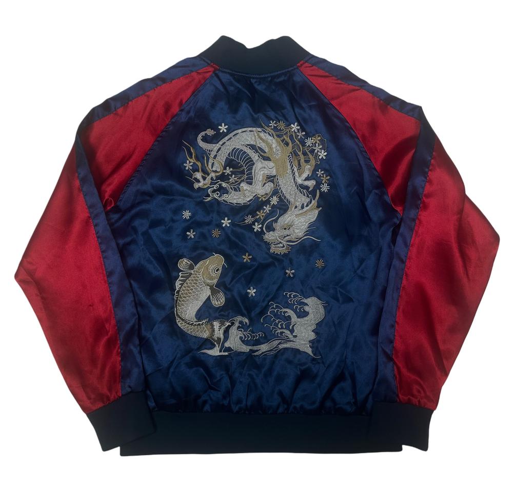 JPN Vintage 드래곤빅로고 네이비스카쟌 100