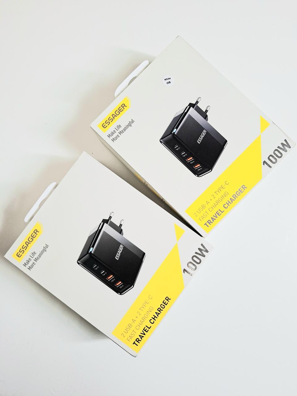 ESSAGER 100W 4포트 GaN 충전기 새상품