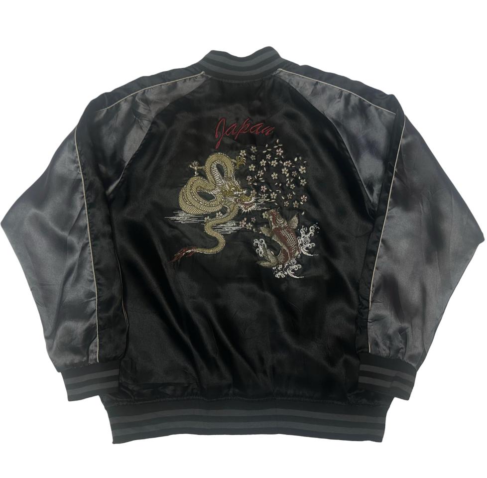 JPN Vintage 드래곤빅로고 블랙스카쟌 XL