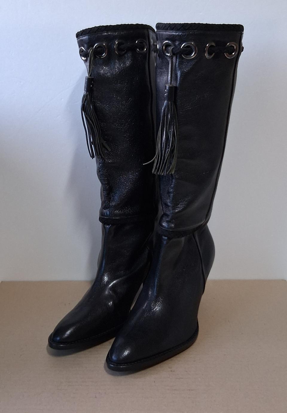 나인식스뉴욕 여성 가죽 롱 부츠 250