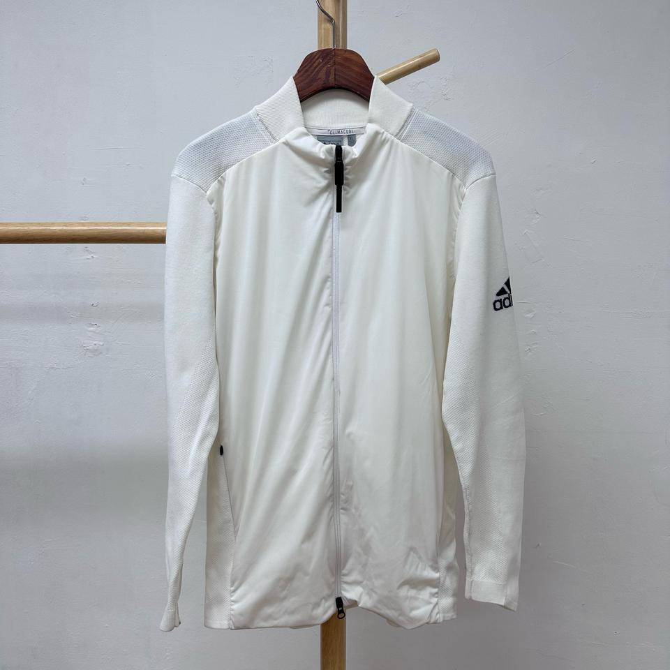 아디다스 adidas 화이트 니트 집업 자켓 J22