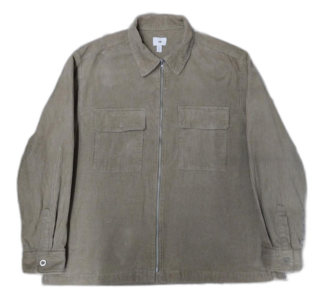 H&M 코듀로이 집업 셔츠 자켓 XL