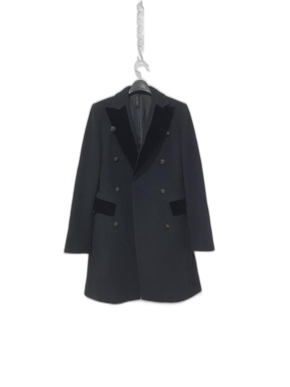 IILLET 일렛 벨벳소재 배색 여성 울코트자켓