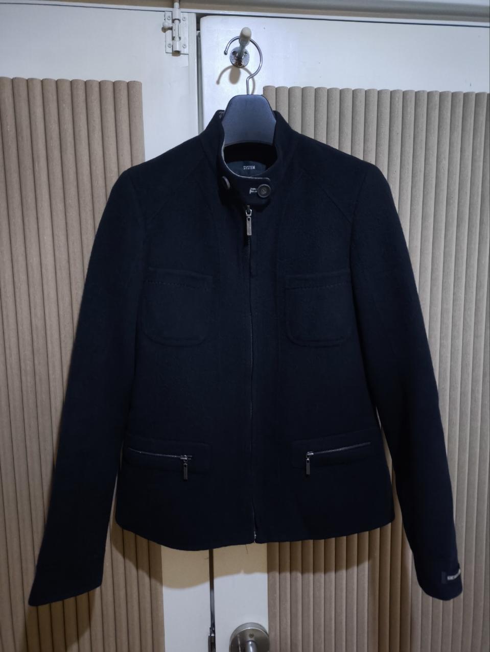 82 시스템 모직 스탠드 카라 숏코트 자켓