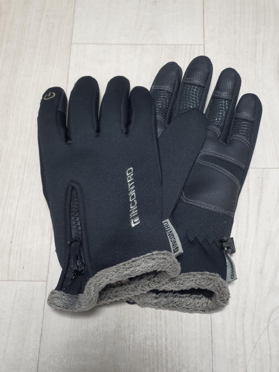 INCONTRO 검정색 겨울 방한 장갑