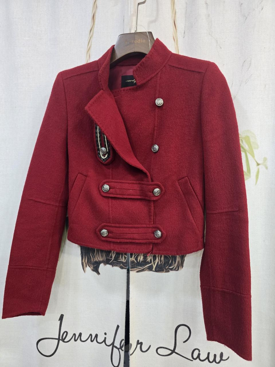 나인식스뉴욕 레드 앙고라자켓