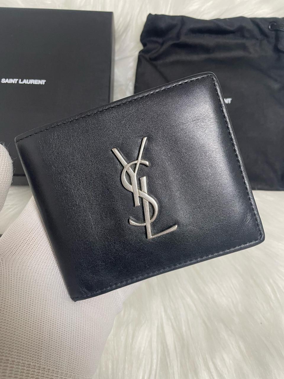 [S급/정품] 입생로랑 모노그램 은장 반지갑