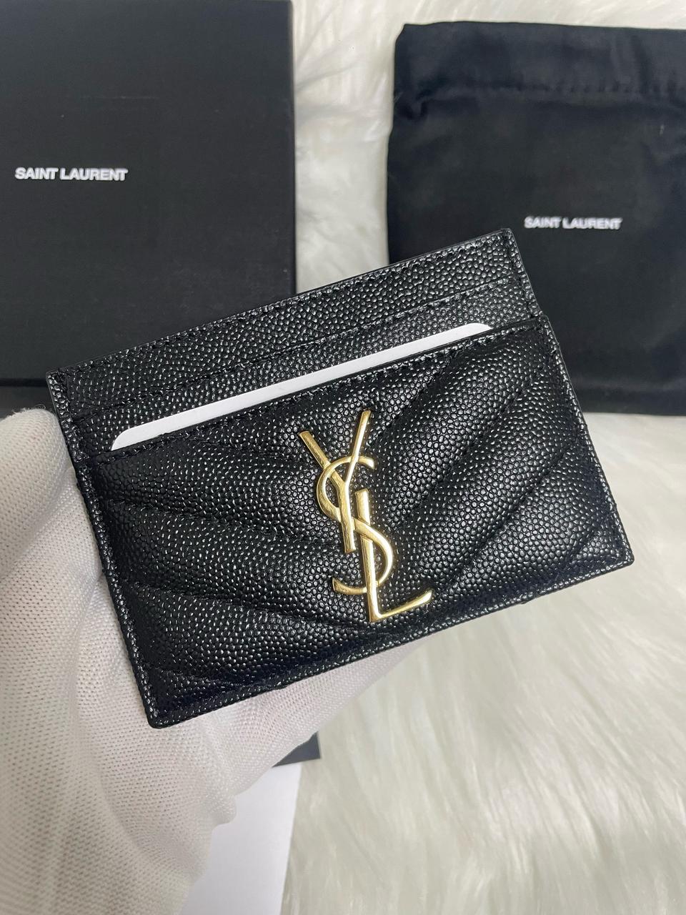 [새상품급/정품] 입생로랑 마틀라세 금장 카드지갑