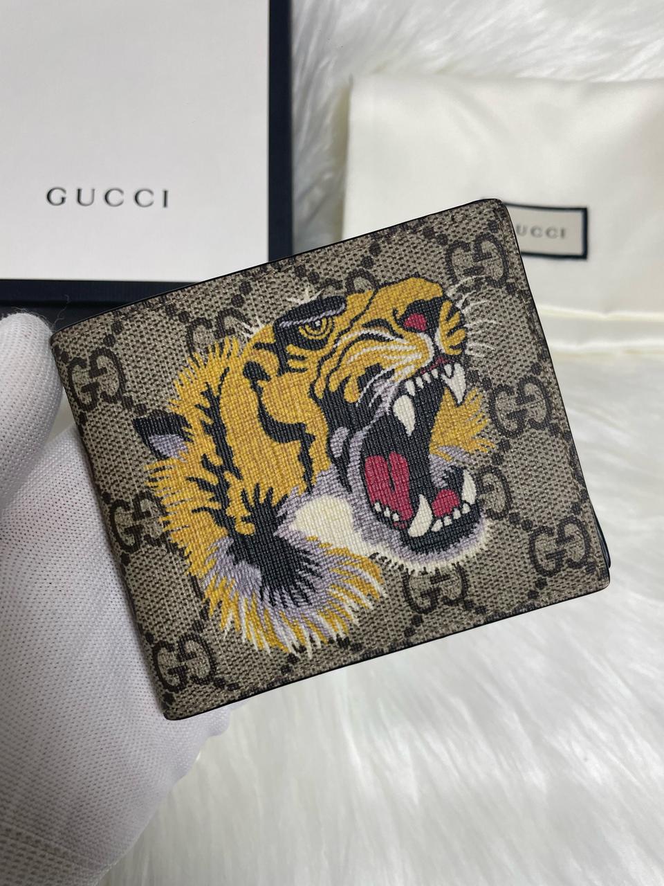 [S+급/정품] 구찌 GG 타이거 반지갑
