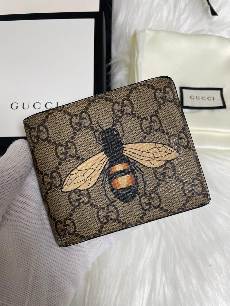 [풀구성/정품] 구찌 GG 수프림 꿀벌 반지갑
