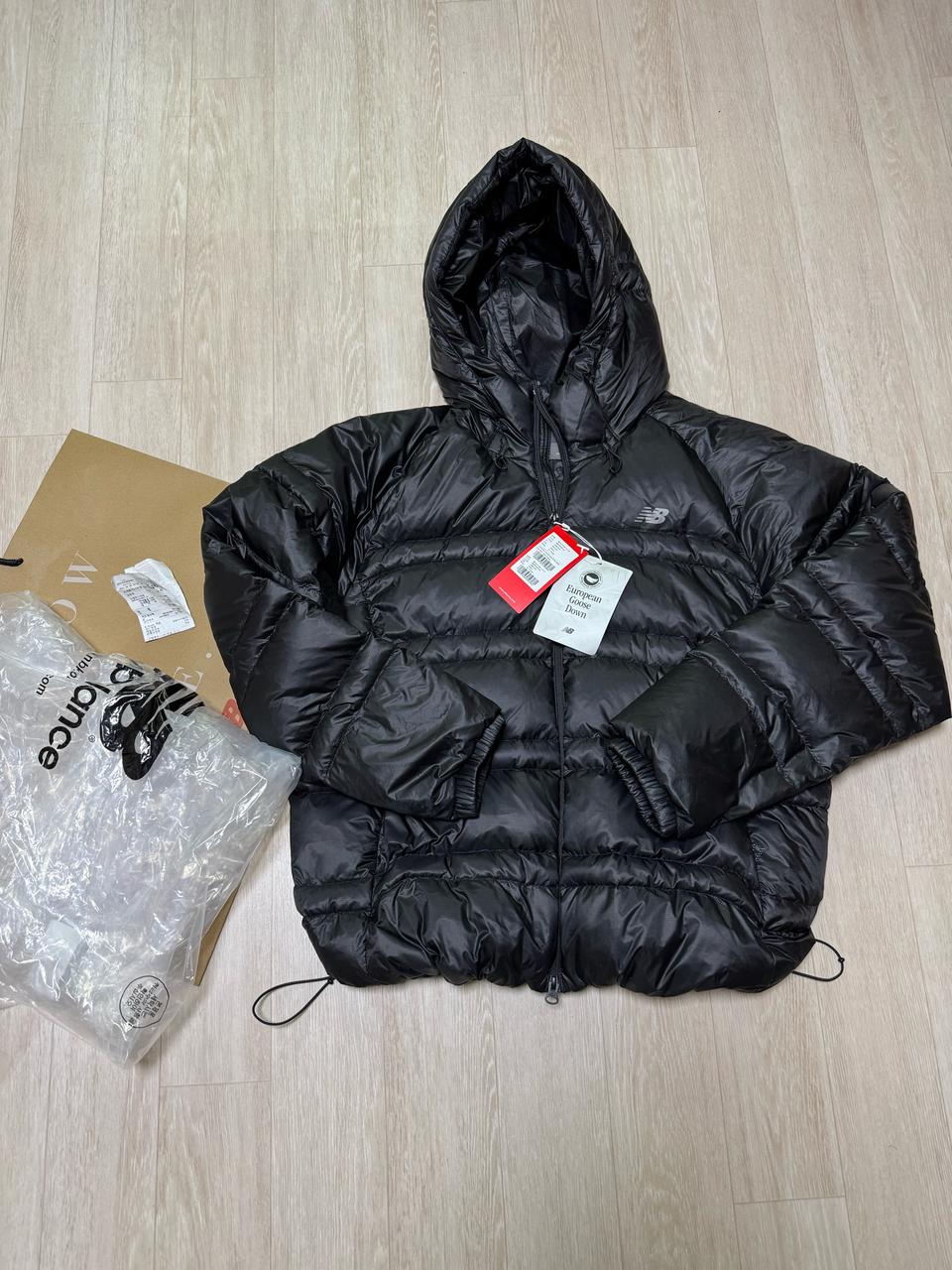 뉴발란스 플라잉77 슈퍼라이트 후드 구스다운 패딩 경량패딩 xl