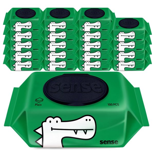 물티슈 20팩 캡형 100매 센스 악어