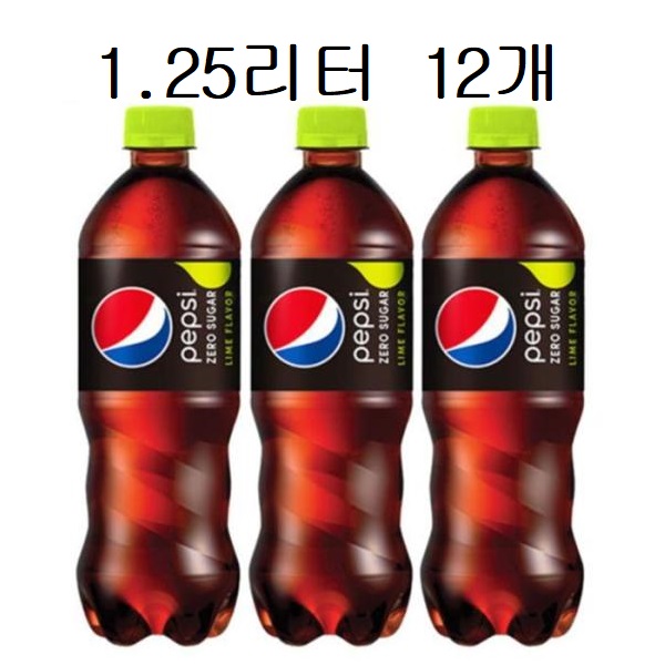 펩시콜라 제로 1.25L 12개 라임맛 제로콜라