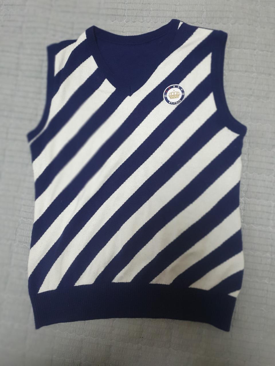 KYJ 골프 스트라이프 니트 조끼 95