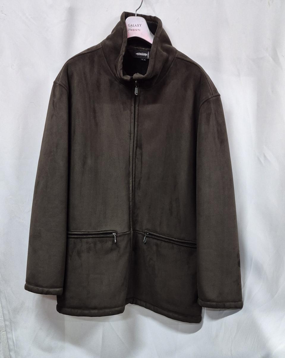 DELAHAYE 남성 스웨이드 점퍼 브라운 44