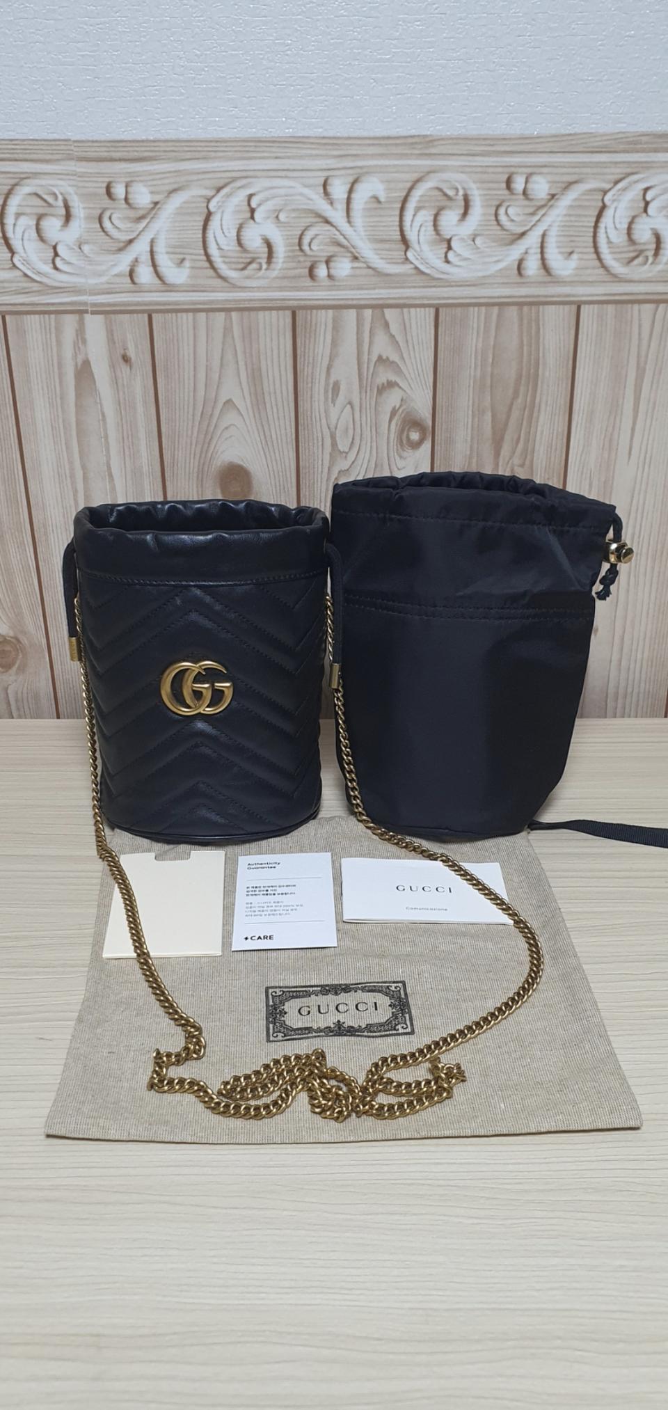 구찌 마몬트 마틀라세 버킷백/크로스백 새상품급 정품(감정서O)