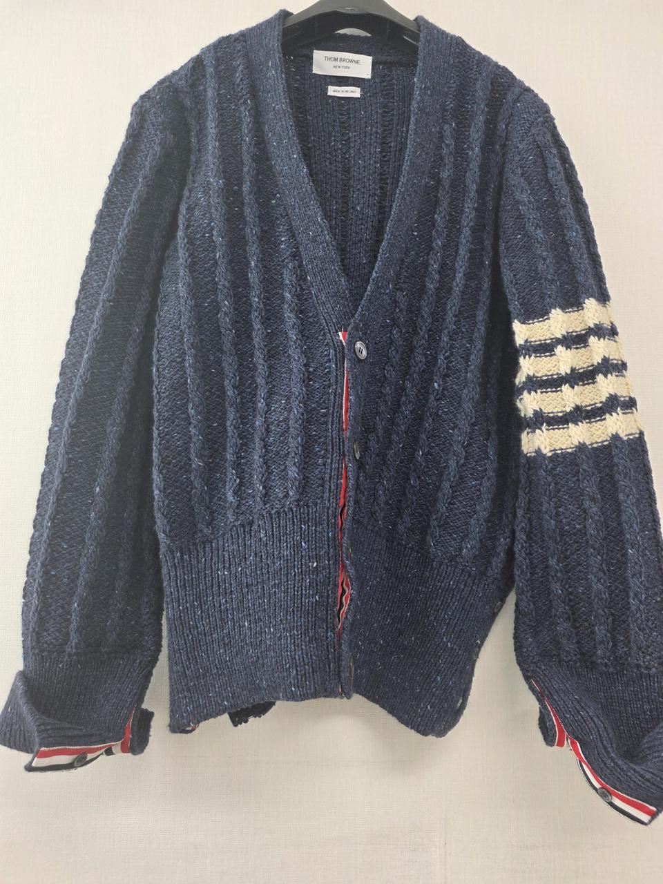 톰브라운 케이블 가디건