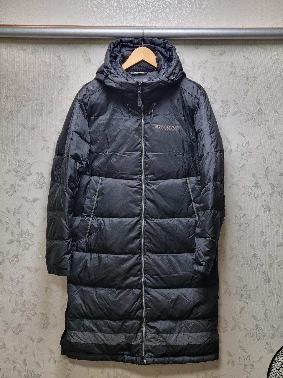 [남95] 디스커버리 롱패딩 블랙 후디