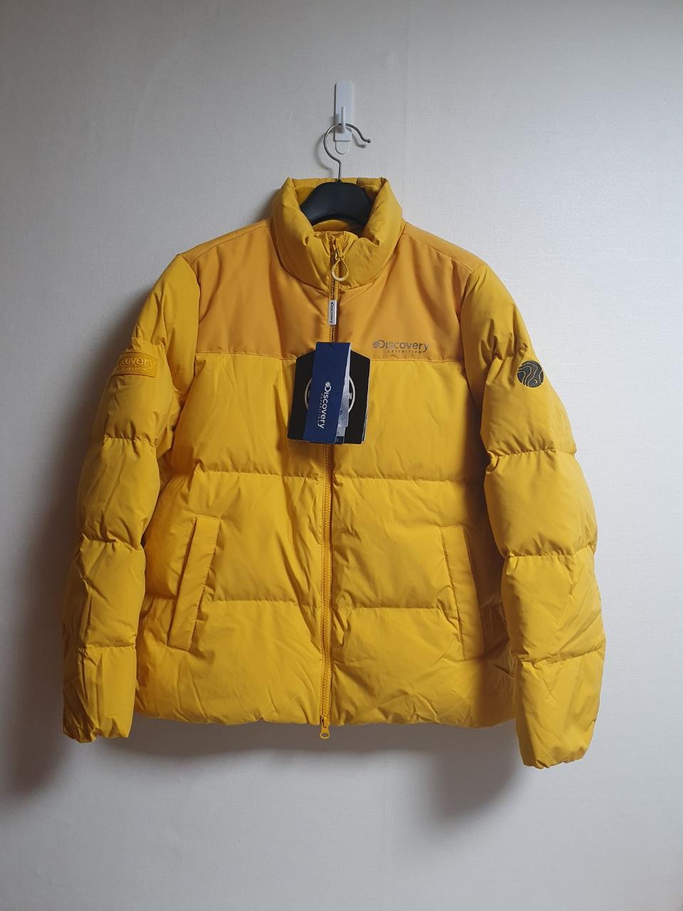 [미사용 새상품] 디스커버리 패딩 RDS 덕다운패딩 머스타드 95