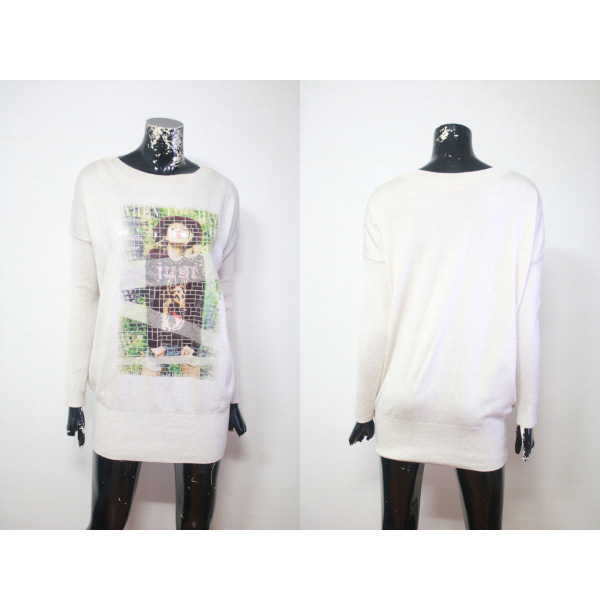 (66~77) 수스 SOOS 가오리핏 타일 니트 (66~77내외)