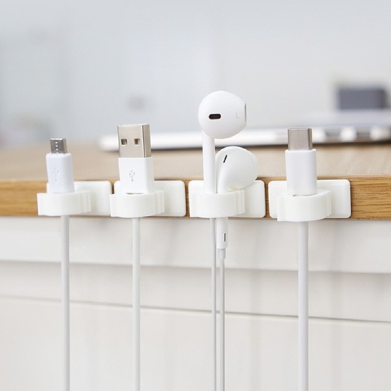 케이블정리 벽부착 FIX 클립홀더 4EA/ OUQ001