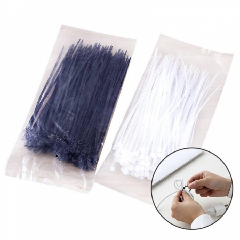 선 정리 전선 고정 케이블 타이 100P 大/ OUQ002
