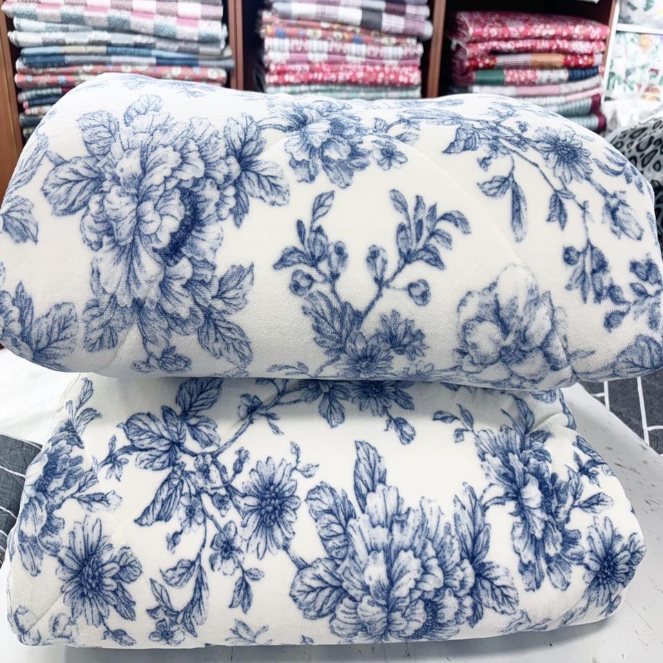 <블루, 그레이 2 컬러> 국내산 슈퍼싱글 밍크 극세사 이불 도매판매