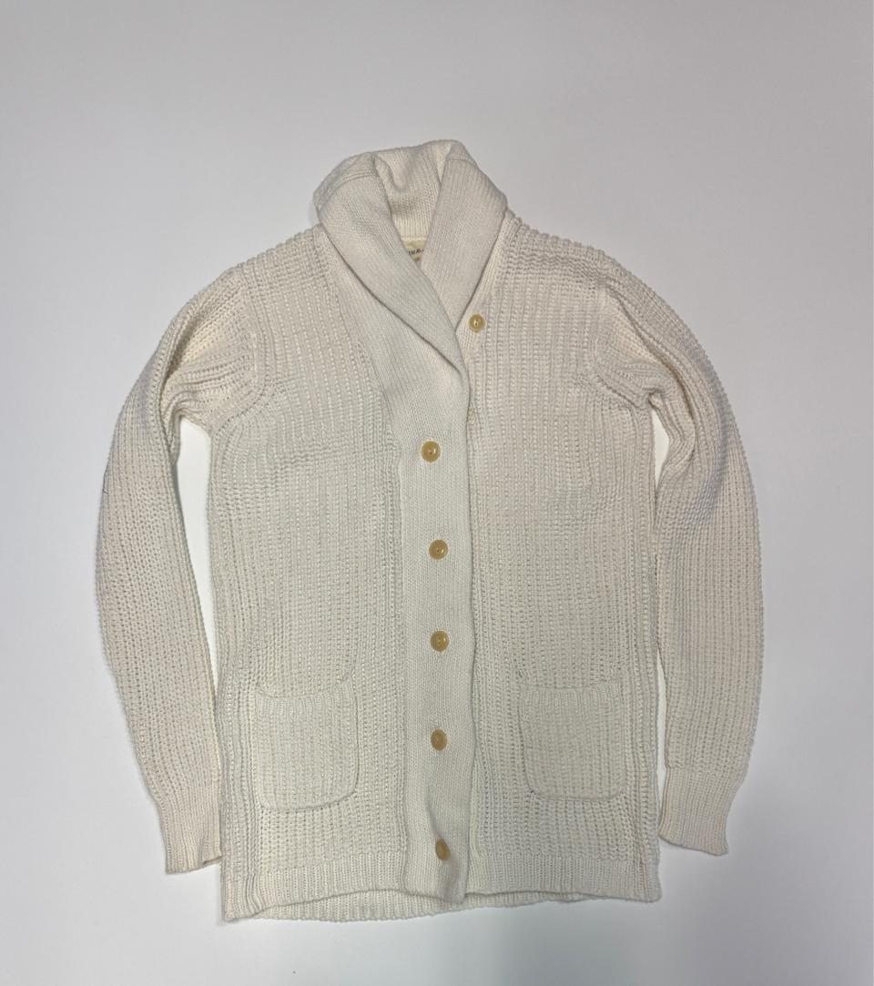 여성 데님 앤 서플라이 랄프로렌 화이트 숄카라 가디건