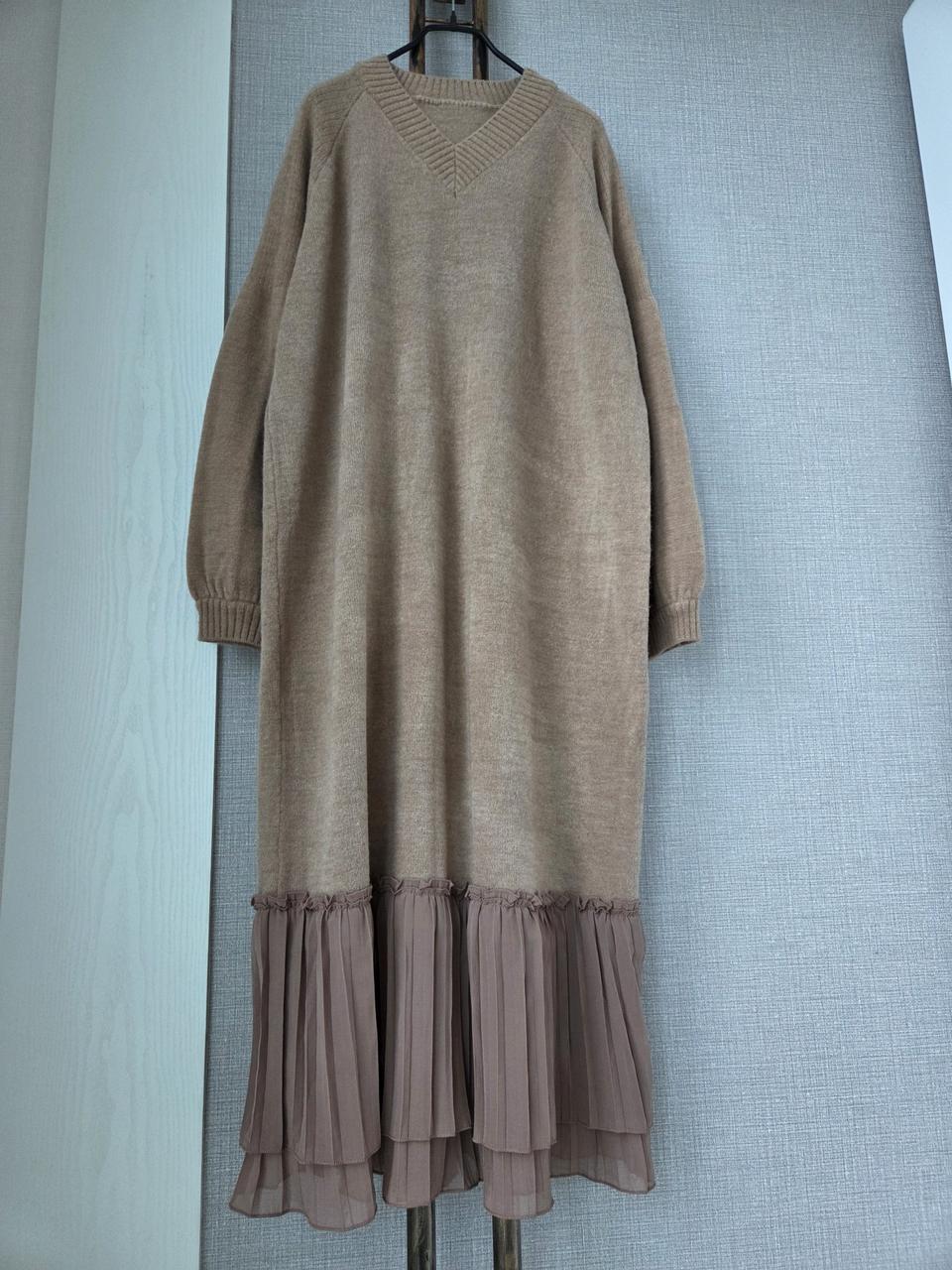 V넥 니트롱원피스