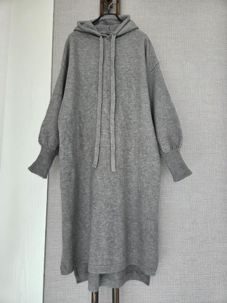 codes combine 볼륨소매 후드니트롱원피스