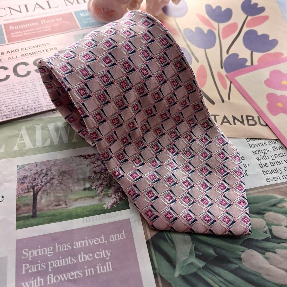 니나리치 실크 지오메트릭 넥타이 9.8cm A+등급 A18592