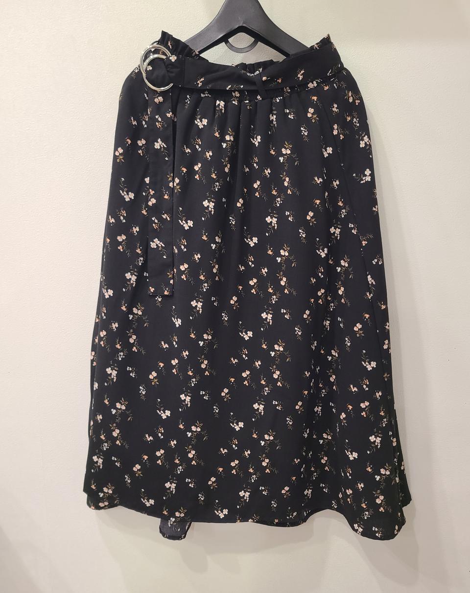 꽃무늬 밴딩 롱치마