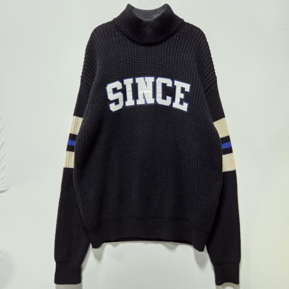 MSGM 블랙 터틀넥 스웻 울 긴팔 니트 L 25112408