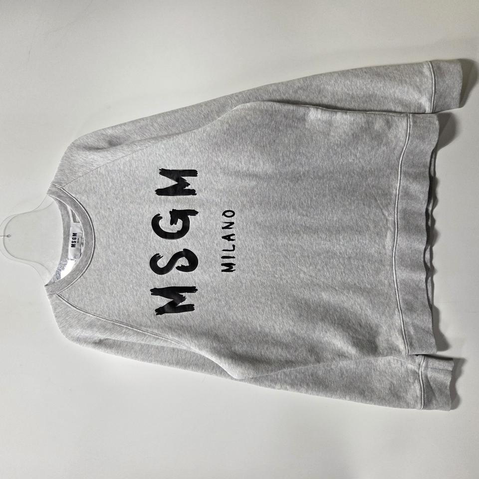 MSGM 밀라노 그레이 로고 스웻 기모 맨투맨 L 25112416