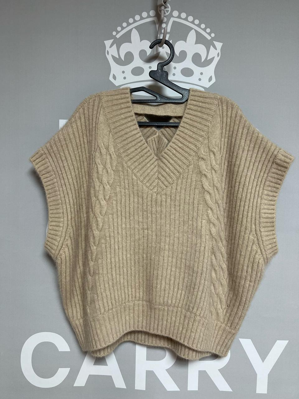 Mui 니트 조끼 베이지 F사이즈