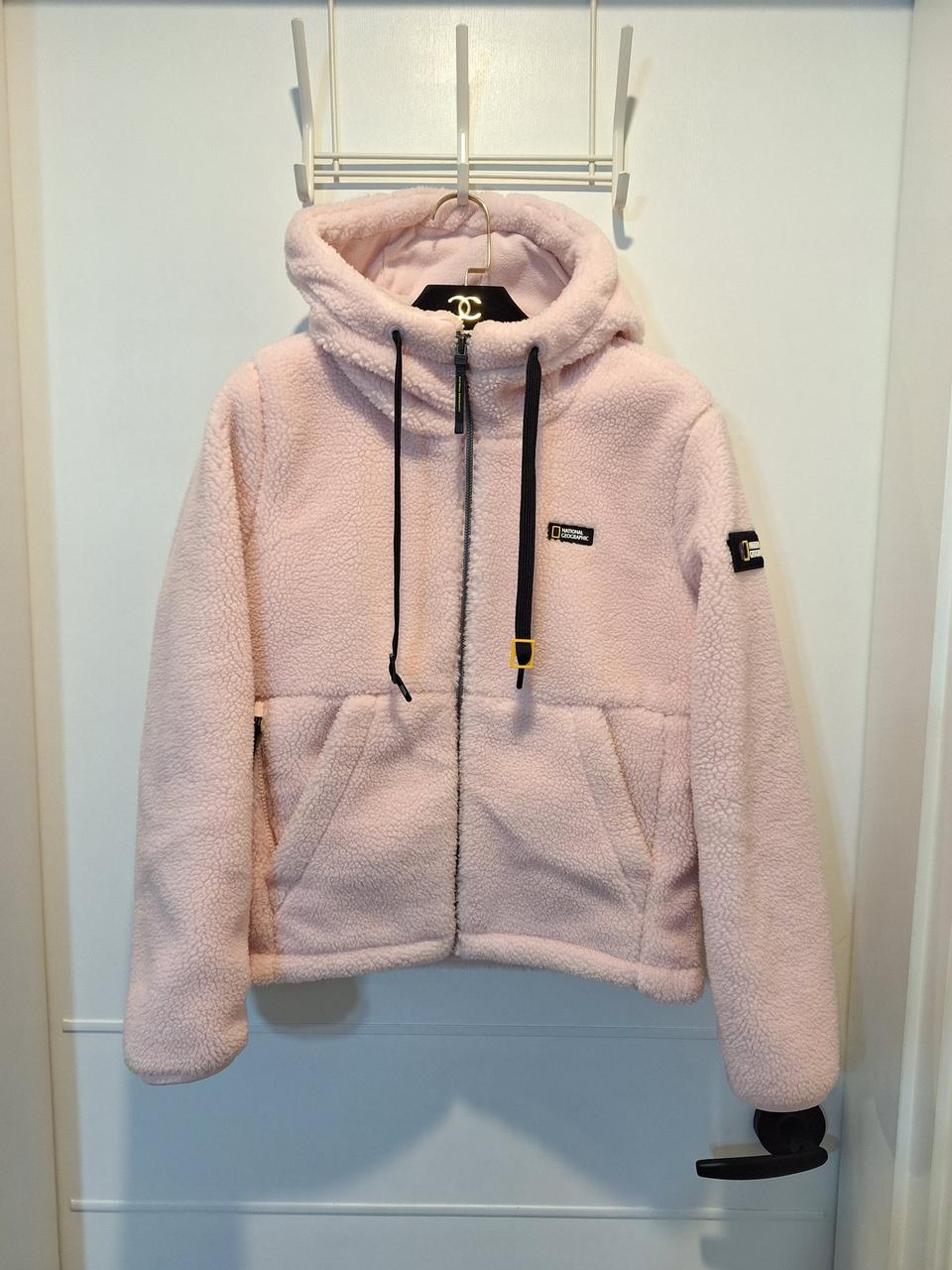 내셔널지오그래픽 여성 양털 뽀글이 후리스 후드집업