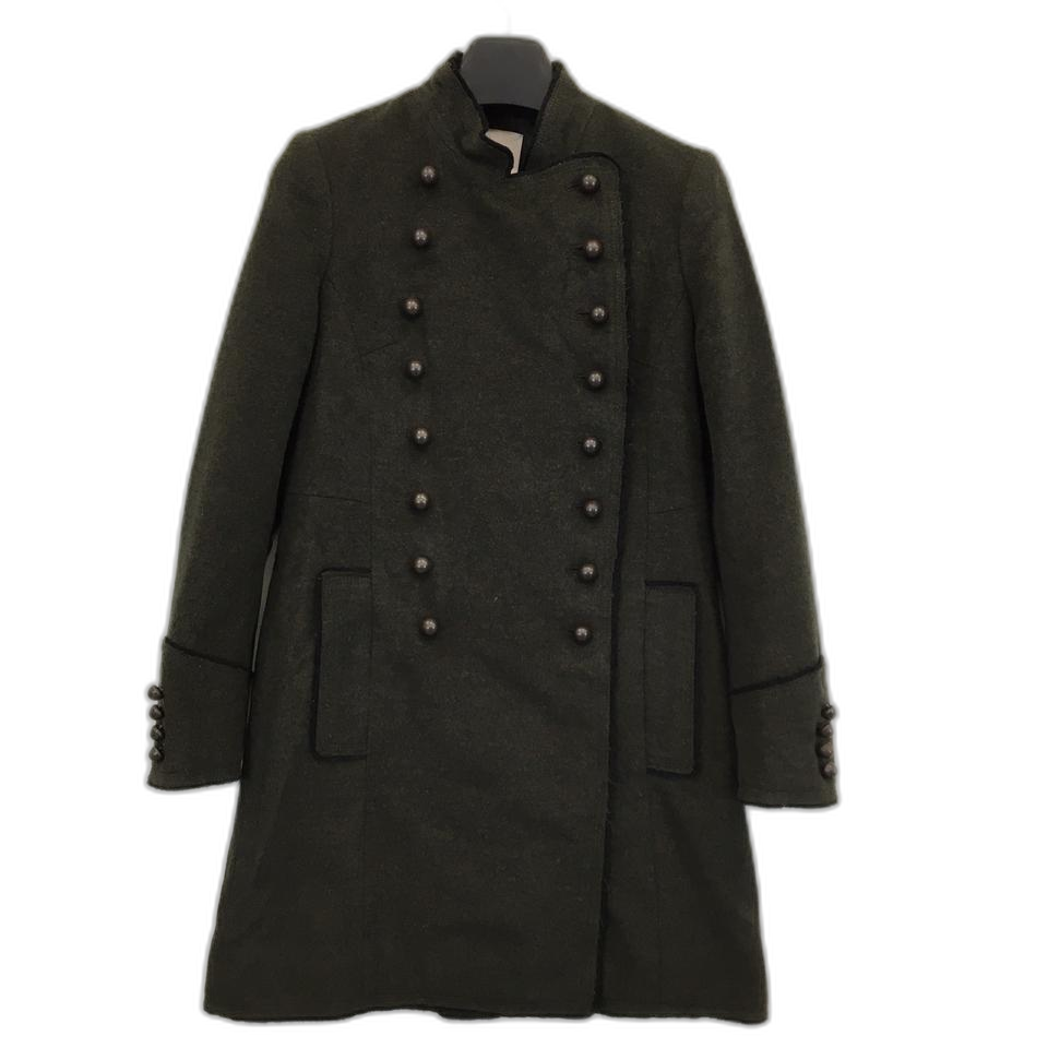 오즈세컨 더블 울코트 55 카키 